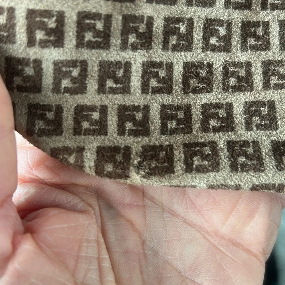 FENDI Vintage Zucchino FF Brown Suede Logo Monogram Clutch/Pouch - Picture 8 of 8
